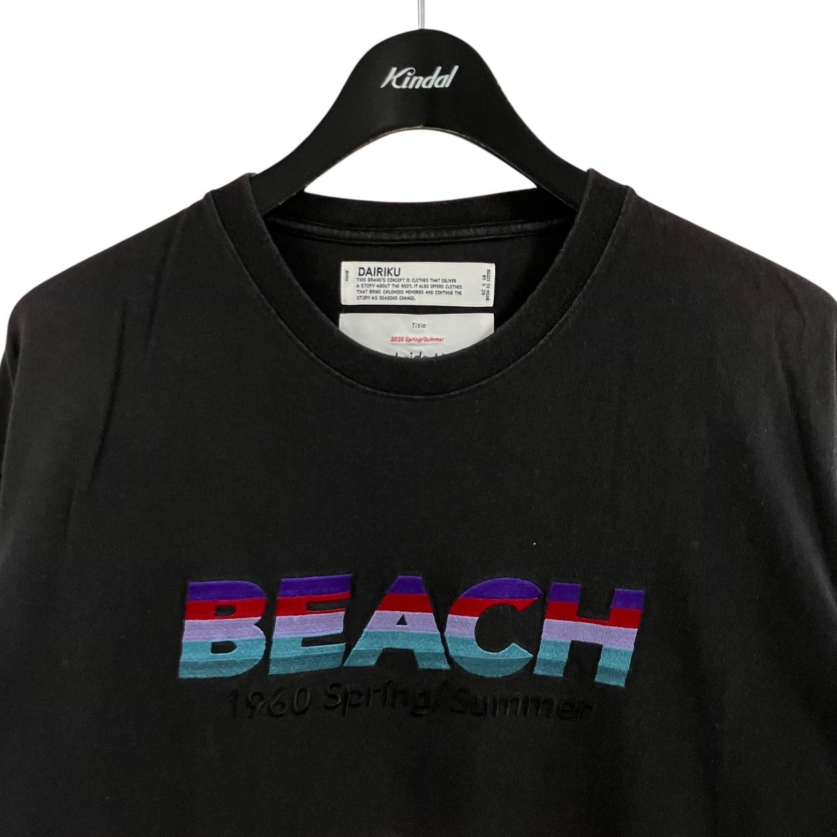 DAIRIKU エンブロイダリーTシャツ 古着・中古-2枚目のアイテム画像