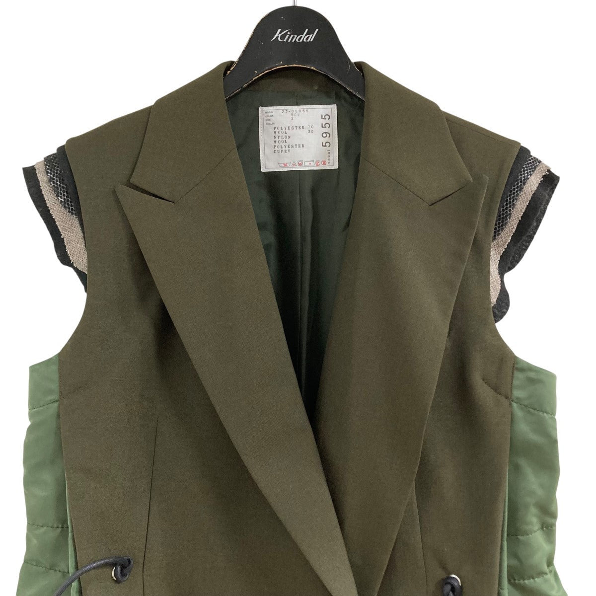 sacai ベストジャケット 古着・中古-2枚目のアイテム画像
