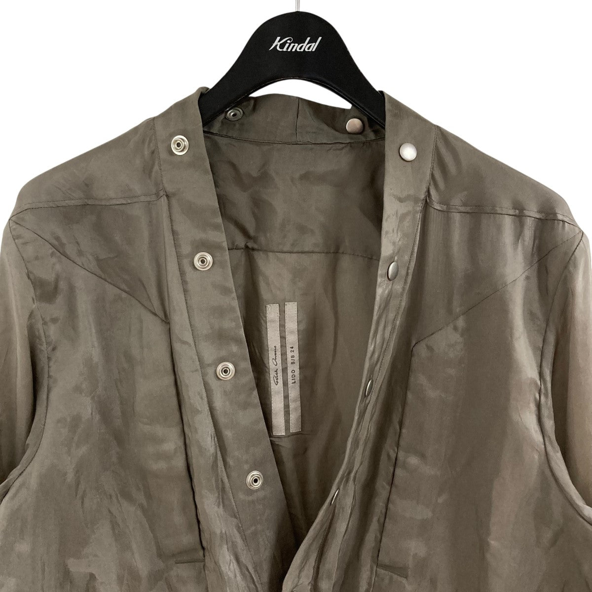 RICK OWENS(リックオウエンス) ラリーシャツ RU01D3287 グレー サイズ