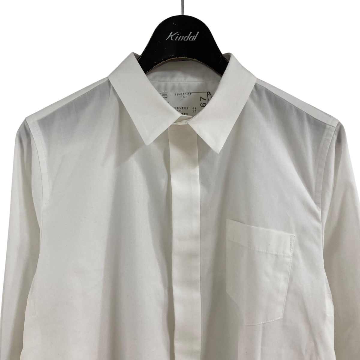 sacai(サカイ) サイドジップポプリンシャツ 25-08167 ホワイト