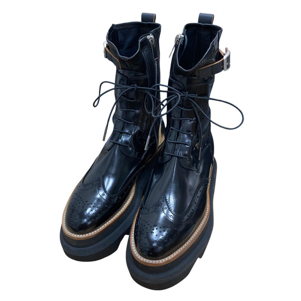 sacai(サカイ) ウイングチップソールブーツ SCW-259 ブラック サイズ