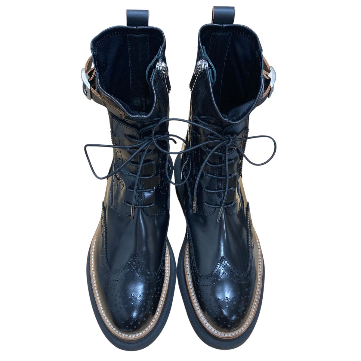 靴 sacai wingtip engineer sock boots 37 サカイ - sacai | Wingtip Engineer Sock Boots-Black-37の通販
