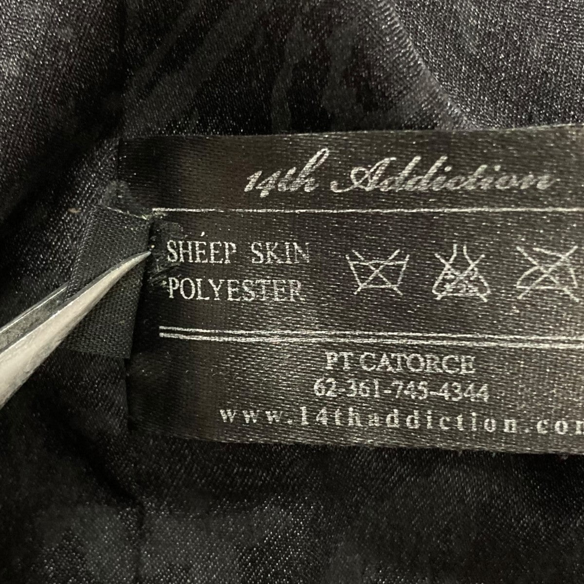 14th Addiction(14th アディクション) クロスジップレザージャケット