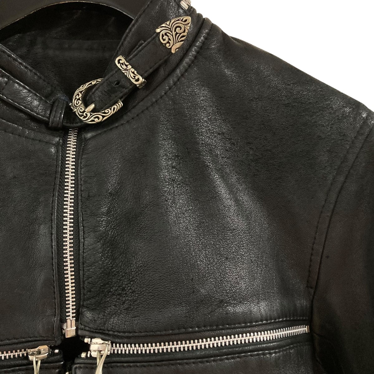 14th Addiction(14th アディクション) クロスジップレザージャケット