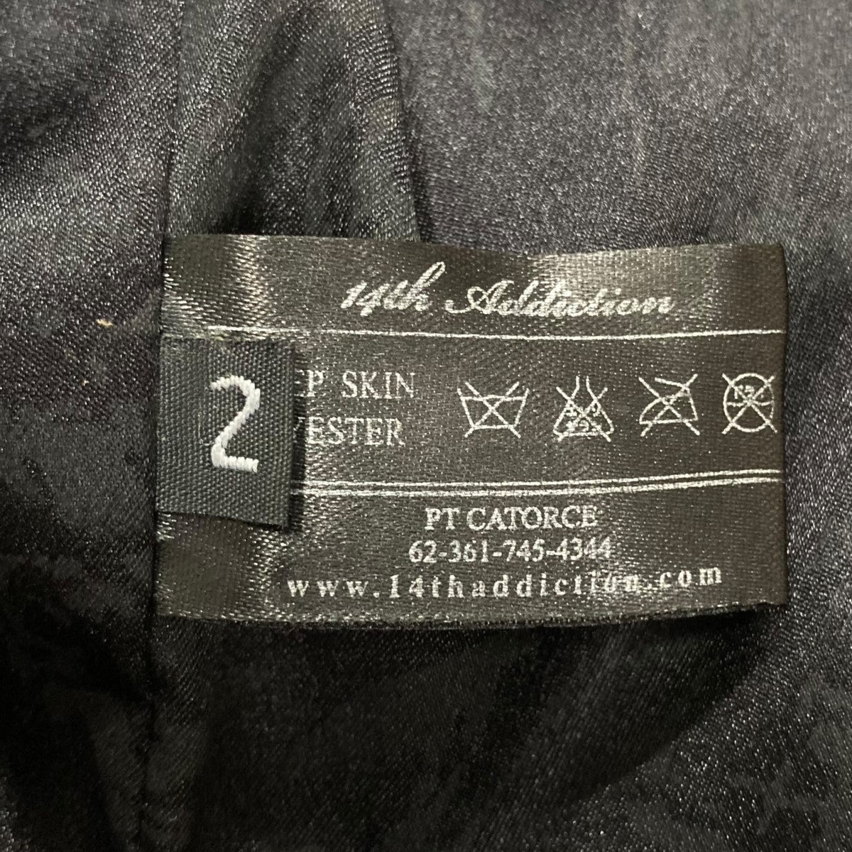 14th Addiction(14th アディクション) クロスジップレザージャケット