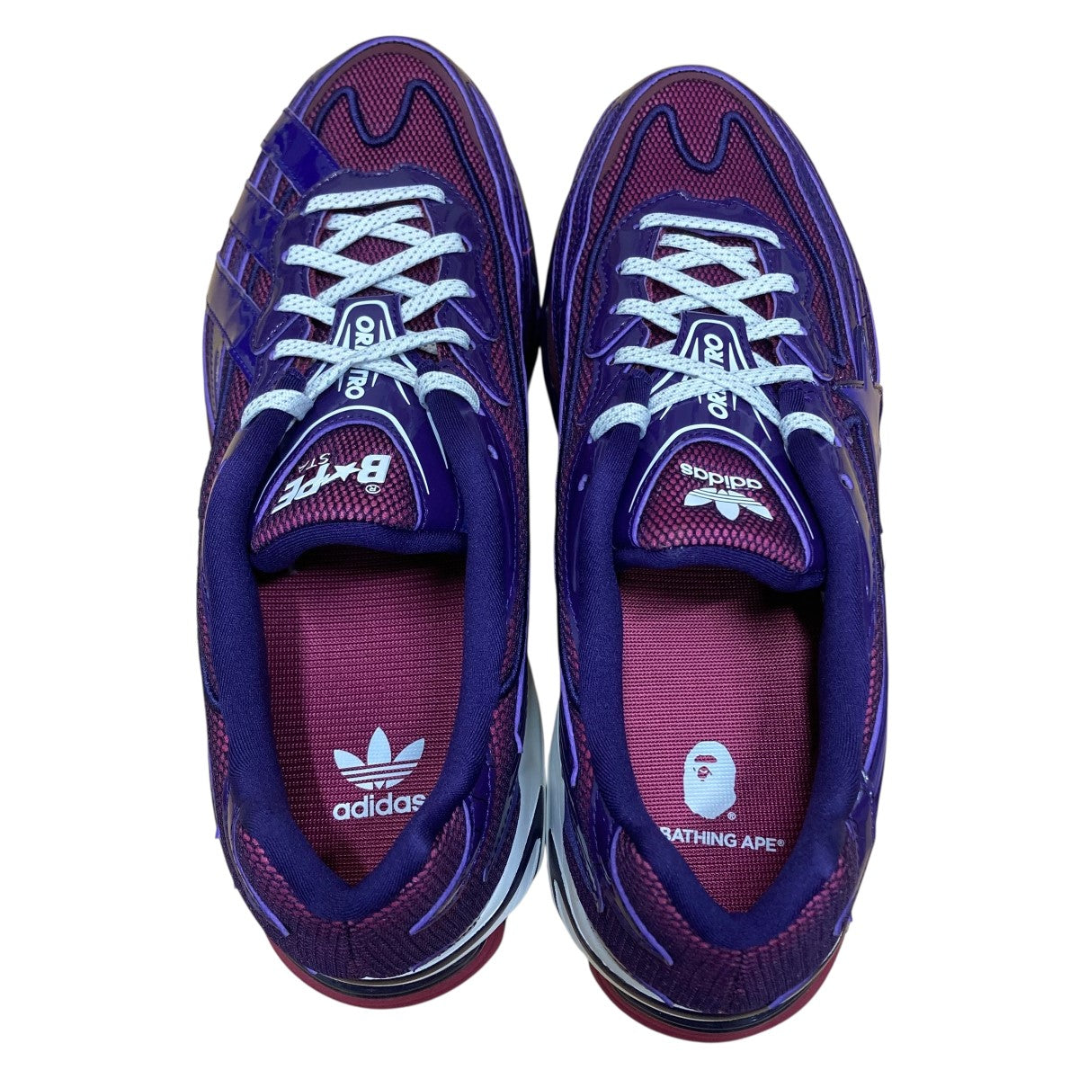 adidas×A BATHING APE ローカットスニーカー JH6362 パープル サイズ