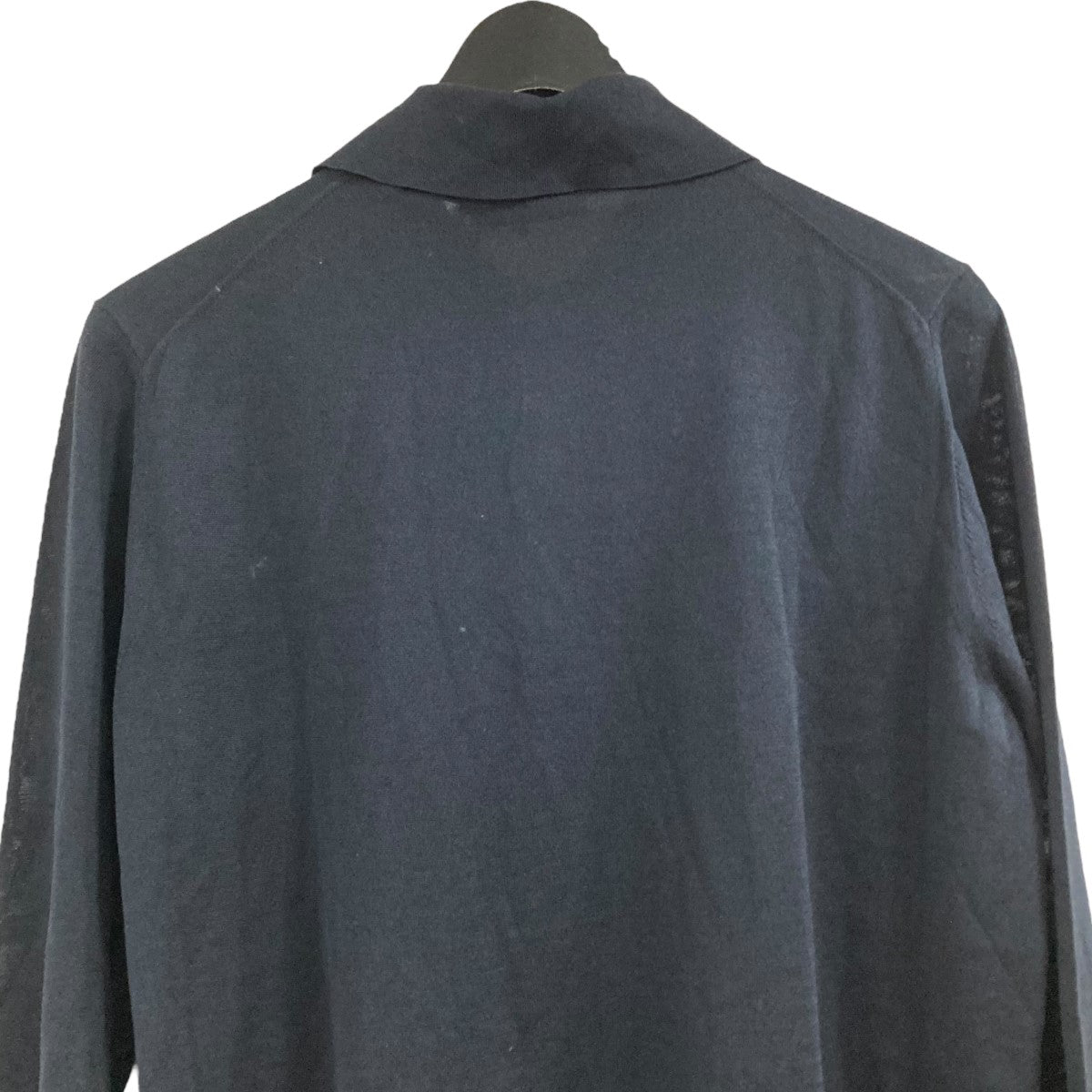 PRADA(プラダ) シルク混ニットポロシャツ DNA03H ブラック サイズ 46