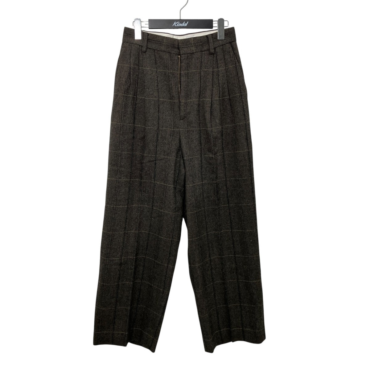 6(ROKU) BEAUTY＆YOUTH HERRINGBONE CHECK SET UP PANTS2タックパンツ8614-202-0040 古着・中古-1枚目のアイテム画像