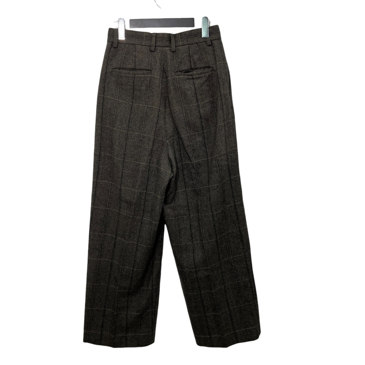 6(ROKU) BEAUTY＆YOUTH HERRINGBONE CHECK SET UP PANTS2タックパンツ8614-202-0040 古着・中古-2枚目のアイテム画像