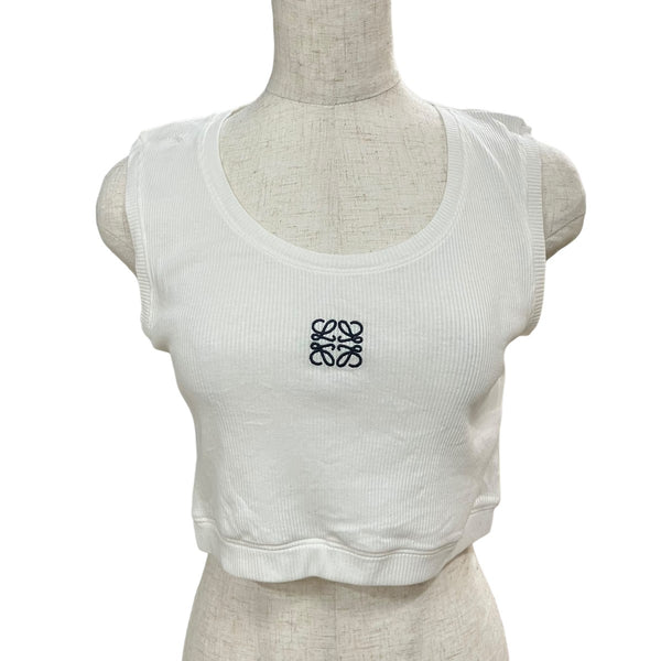 【正規店購入】LOEWE リブ編み ホワイト タンクトップM LOEWE（ロエベ） タンクトップ Anagram Logo Tank Top S540Y07XA2