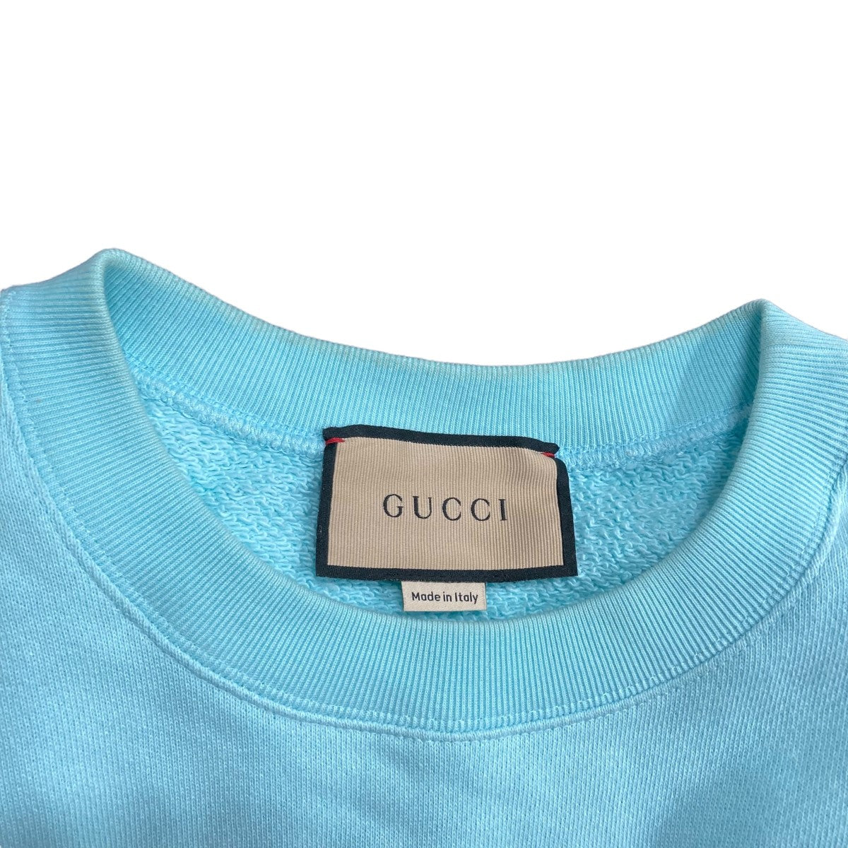 GUCCI(グッチ) ばなにゃクルーネックスウェット 617964 スカイブルー