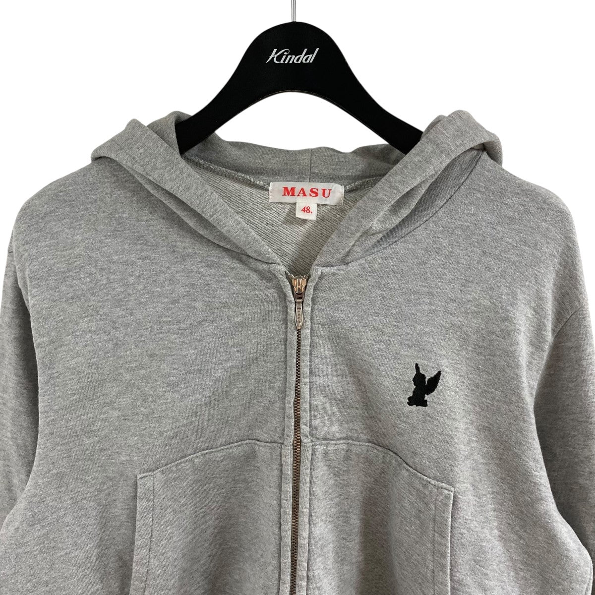 MASU size44 フラワーホールジップパーカー MASU(エムエーエスユー) 24AWフラワーホールジップアップスウェット