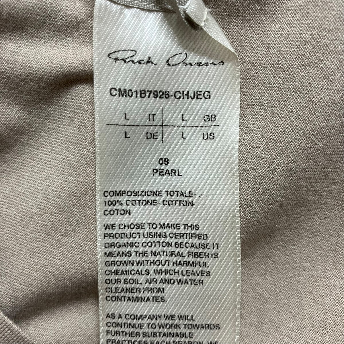 RICK OWENS×Champion エンブロイダリーTシャツ 古着・中古-5枚目のアイテム画像