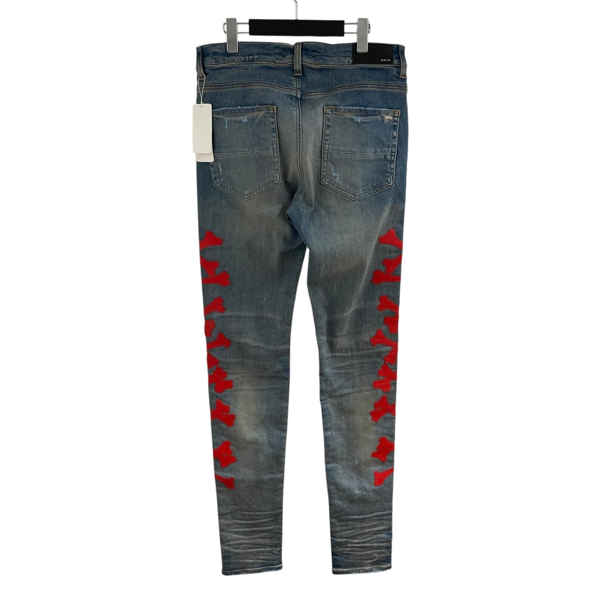 AMIRI(アミリ) レザーパッチスキニーデニムパンツ インディゴ サイズ