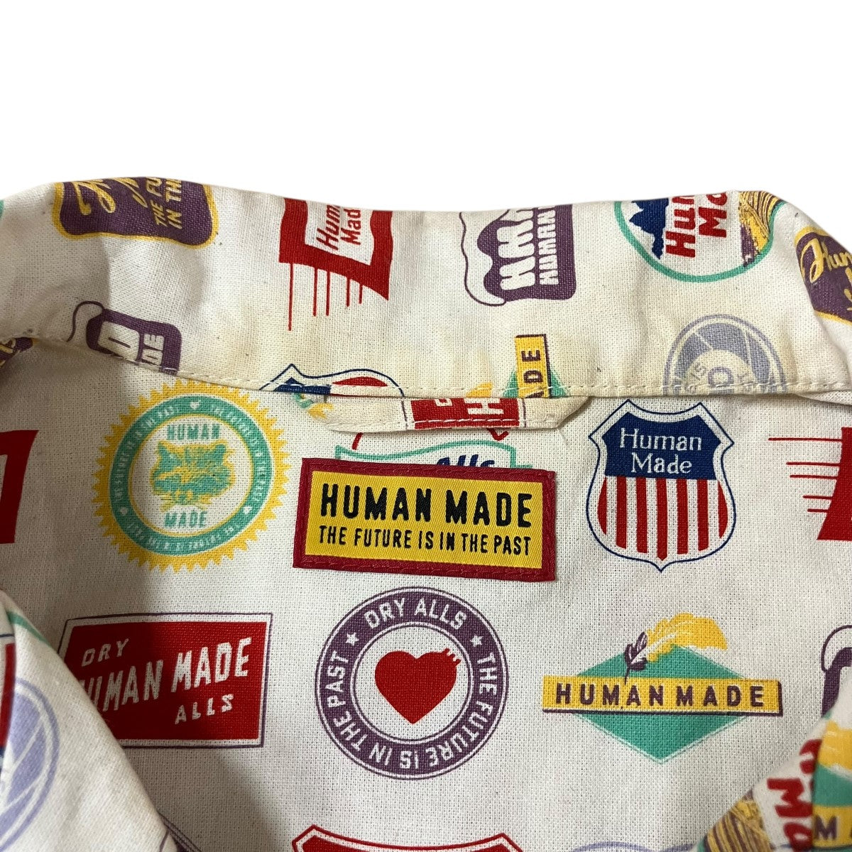 HUMAN MADE(ヒューマンメイド) 総柄半袖シャツ HM29SH016 アイボリー