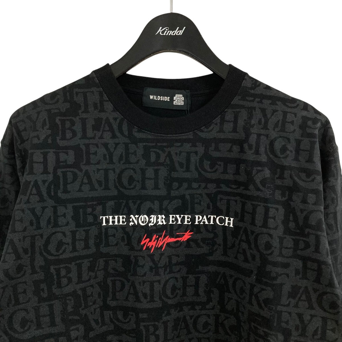 新品未使用 BLACK EYE PATCH Mサイズ 取扱注意 ロンT タグ付き YOHJI YAMAMOTO×THE BLACK EYE PATCH 総柄ロングスリーブカットソー