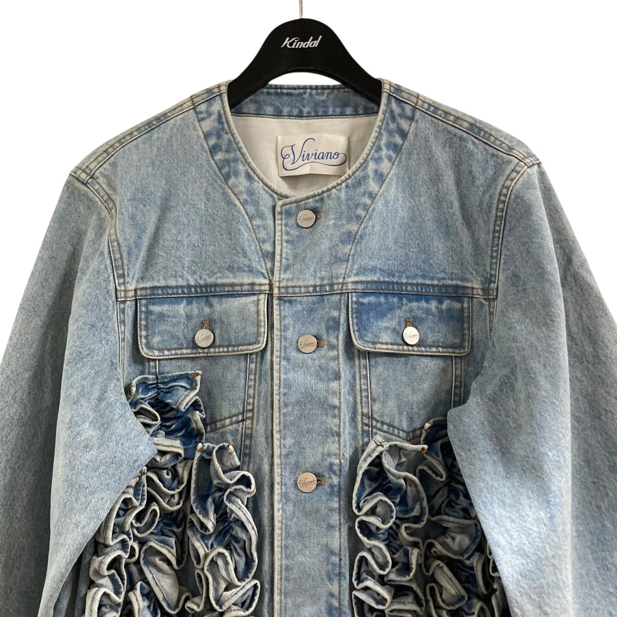 VIVIANO(ヴィヴィアーノ) 2SS ラッフルデニムジャケット RUFFLE DENIM