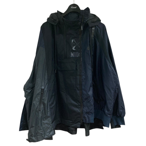 sacai×NIKE アノラックナイロンジャケット SU191104MXP ネイビー