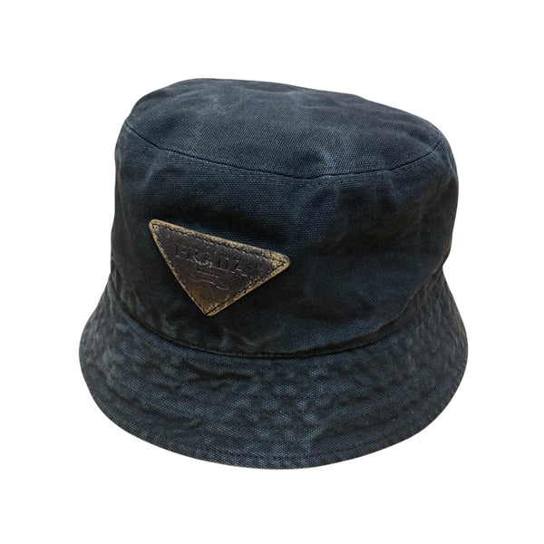 PRADA(プラダ) ロゴコットンバケットハット 2HC137 157N ブラック