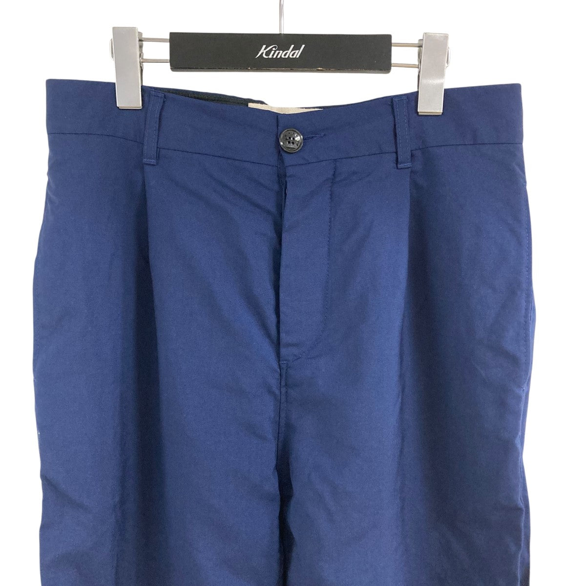 マルニ ダークネイビー WOOLパンツ Deep blue tropical wool trousers with Marni Mending | Marni