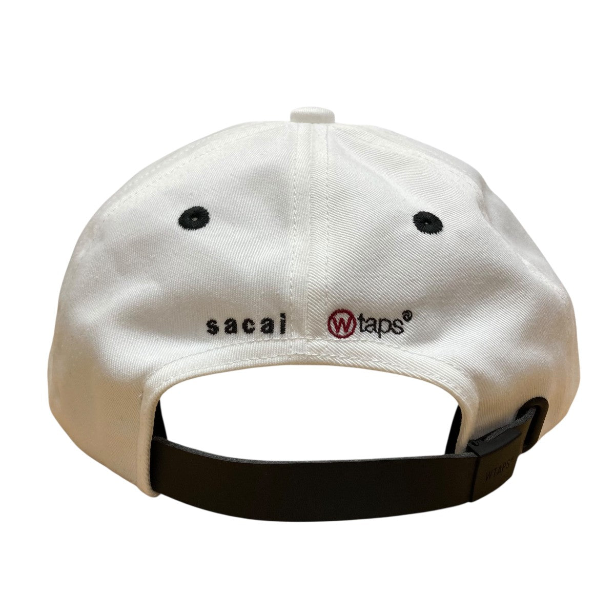 sacai×WTAPS ロゴキャップ 25-0933S ホワイト×ブラック サイズ