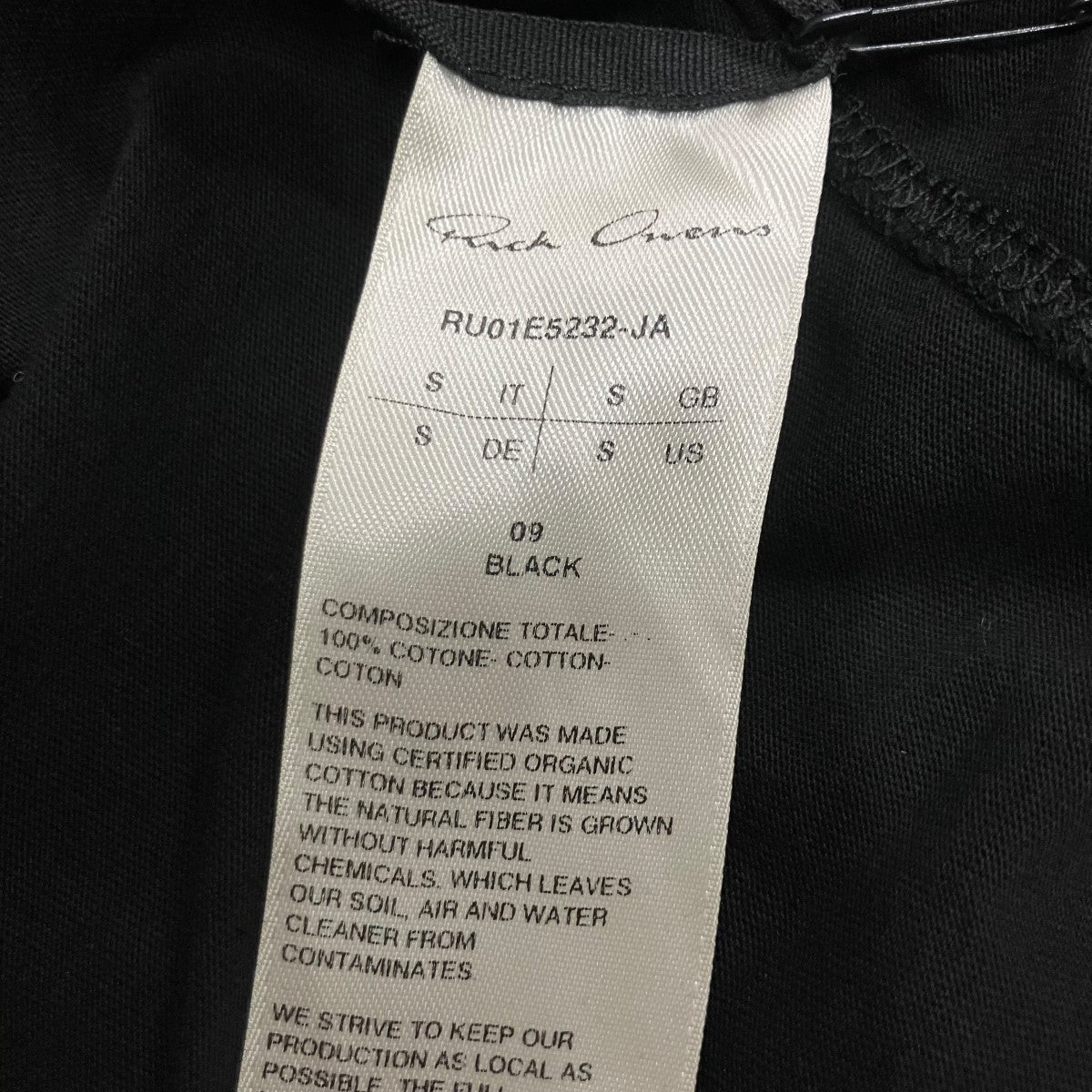 RICK OWENS 半袖Tシャツ 古着・中古-5枚目のアイテム画像