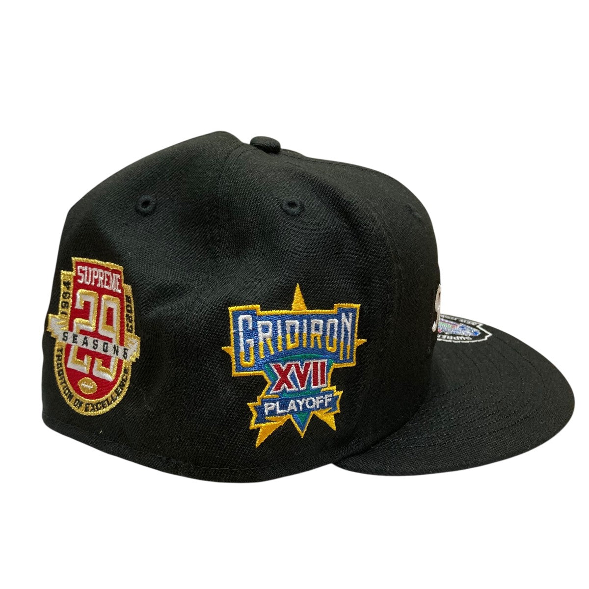 Supreme(シュプリーム) ロゴワッペン6パネルキャップ ブラック Supreme(シュプリーム) ロゴワッペン6パネルキャップ ブラック