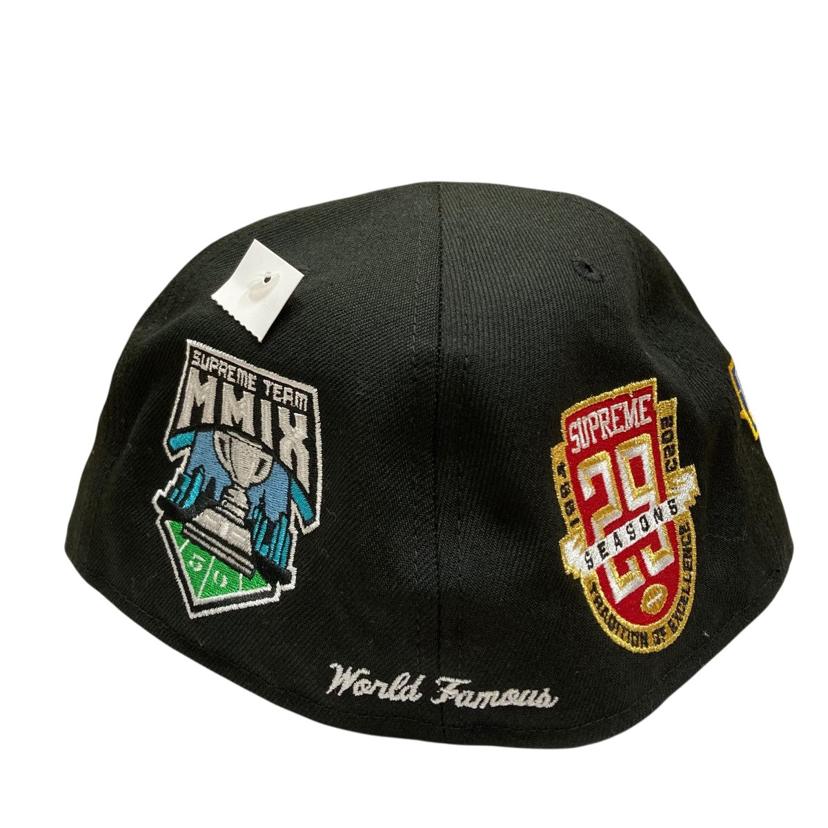 Supreme(シュプリーム) ロゴワッペン6パネルキャップ ブラック サイズ