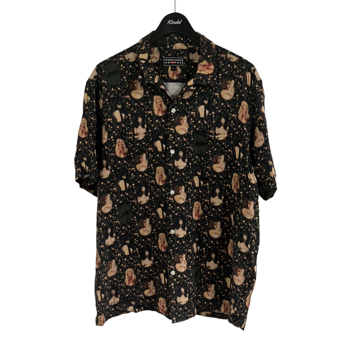 Supreme×Hysteric Glamour レーヨンオープンカラーシャツ 古着・中古-1枚目のアイテム画像