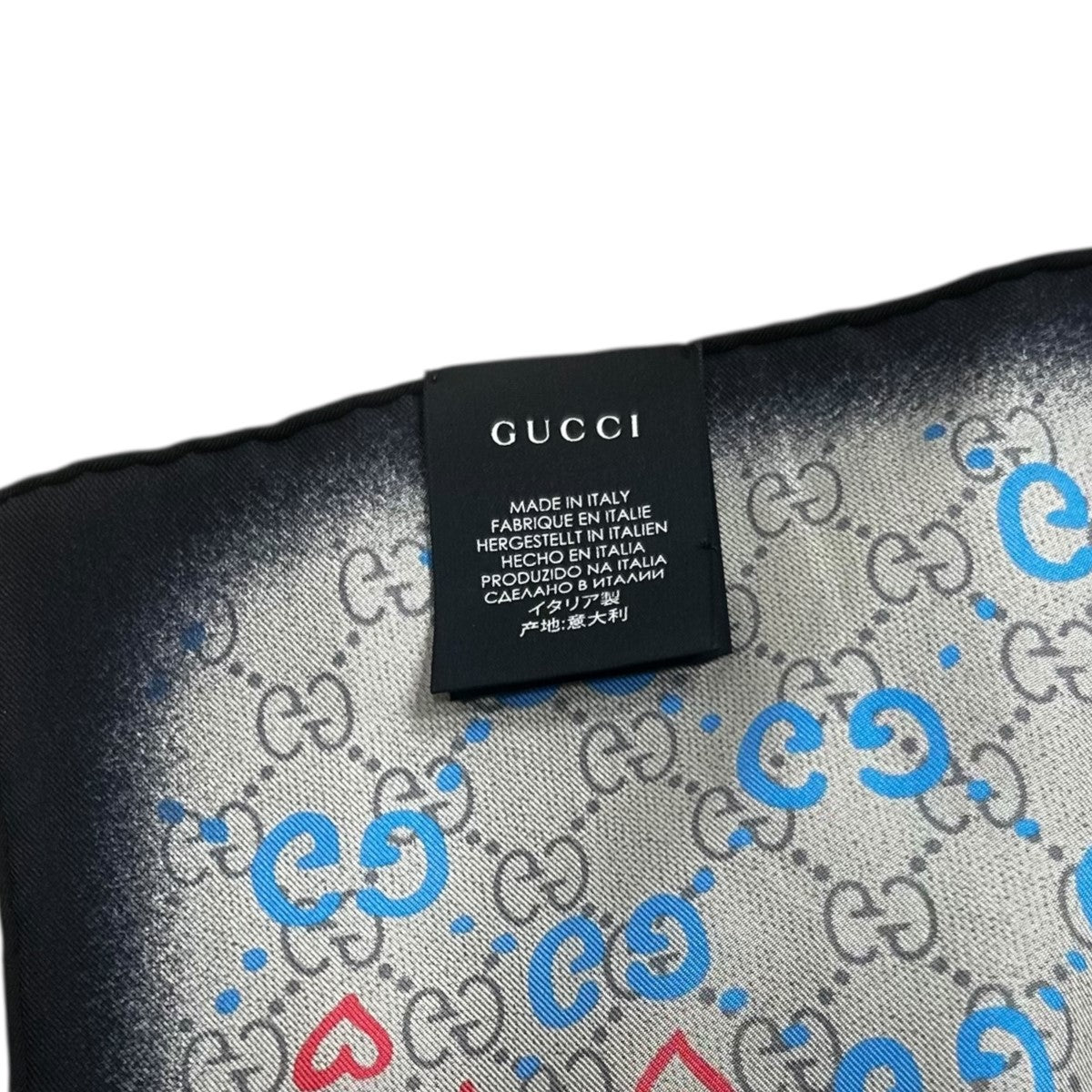 GUCCI(グッチ) GG柄 ゴースト ペイントデザインスカーフ ベージュ