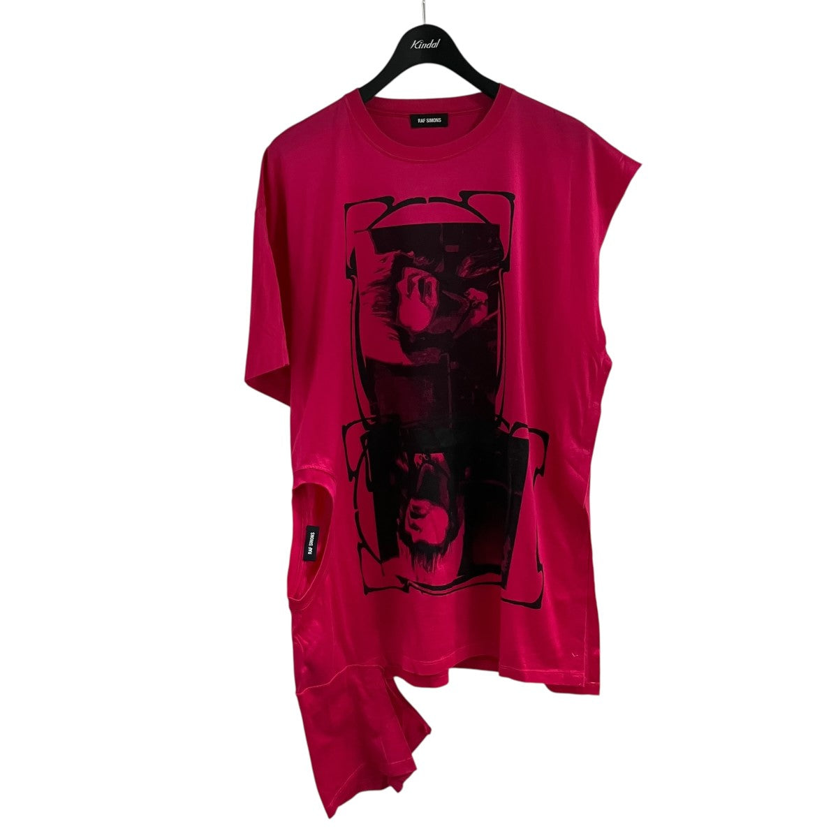 RAF SIMONS サイドオープンTシャツ 古着・中古-1枚目のアイテム画像