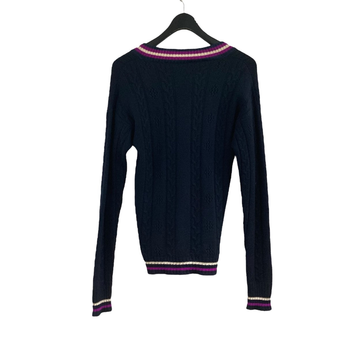 CHANEL(シャネル) Vネックニットセーター P44160K04587 ネイビー