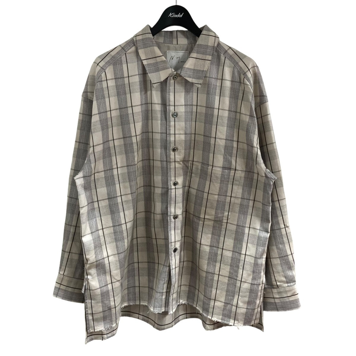 ANCELLM(アンセルム) チェックシャツ ANC-SH65-A ベージュ×ブラック