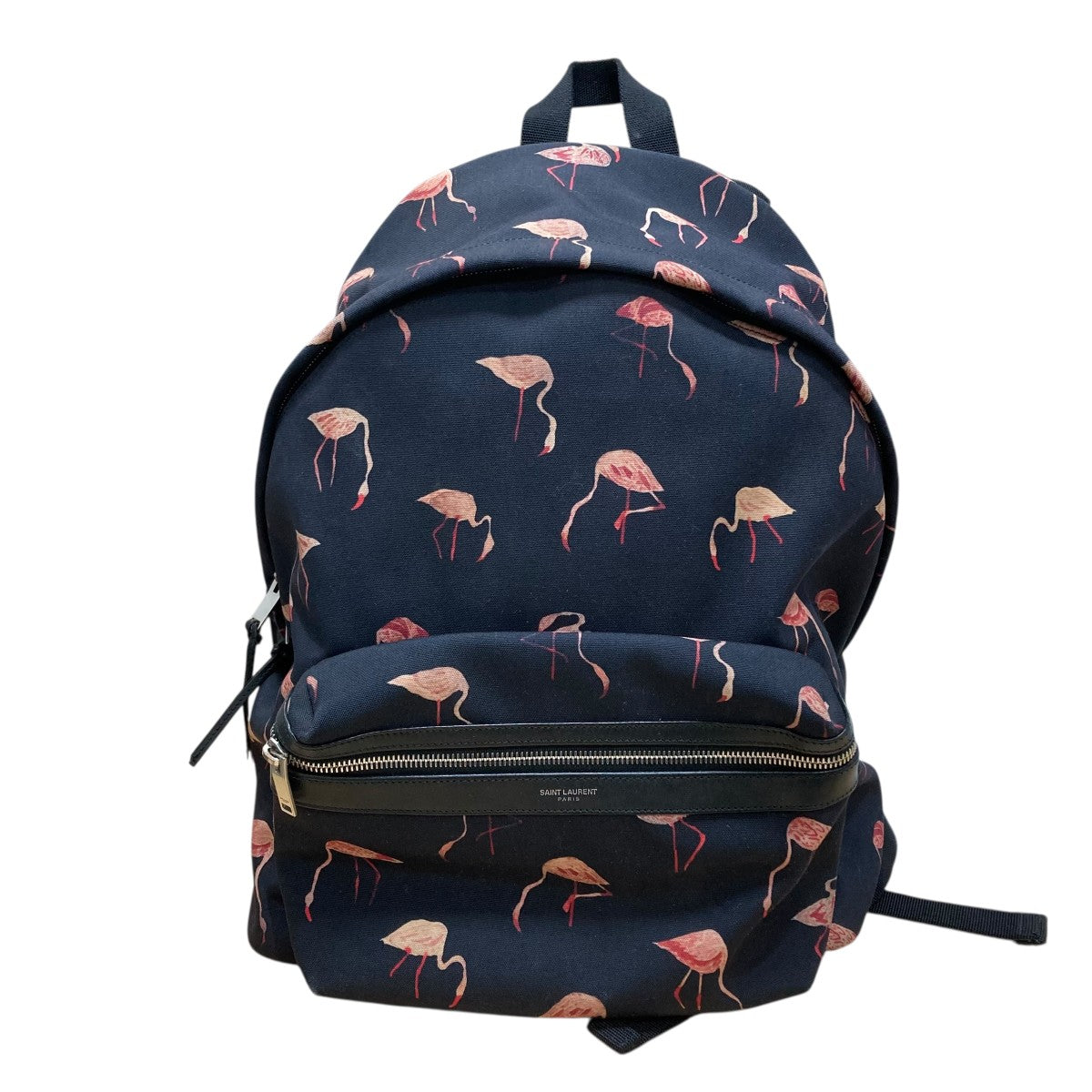 SAINT LAURENT ゼブラ柄リュック Saint Laurent YSL City Backpack Zebra Animal Print Pink Canvas NWT