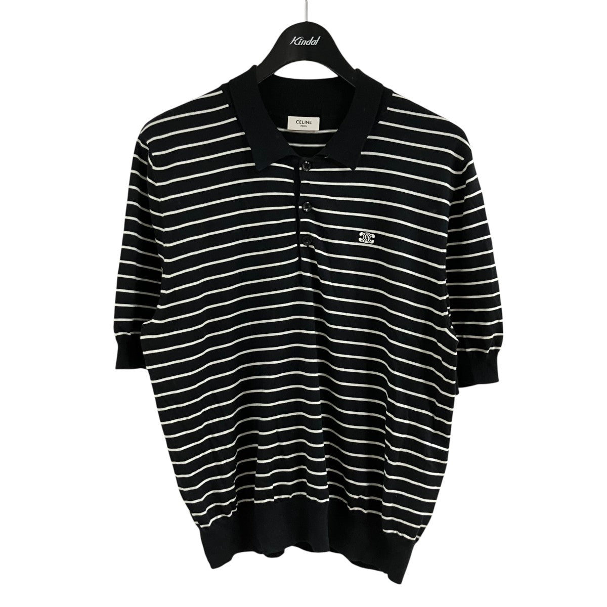 CELINE トリオンフボーダーポロシャツ 古着・中古-1枚目のアイテム画像