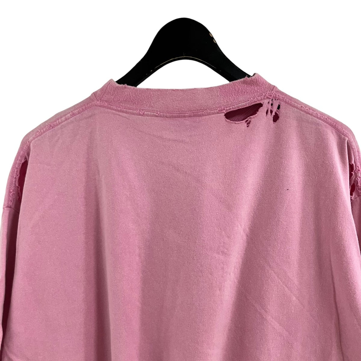 BALENCIAGA ヴィンテージ加工クロップドラメロゴTシャツ 古着・中古-4枚目のアイテム画像