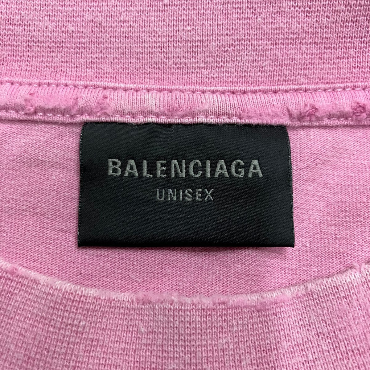 BALENCIAGA ヴィンテージ加工クロップドラメロゴTシャツ 古着・中古-5枚目のアイテム画像