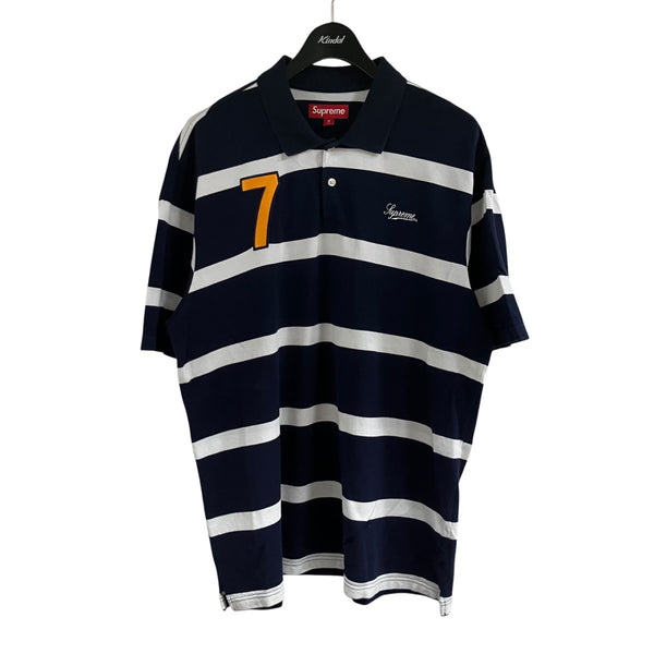 Supreme(シュプリーム) ネイビーストライプポロシャツ ブラック