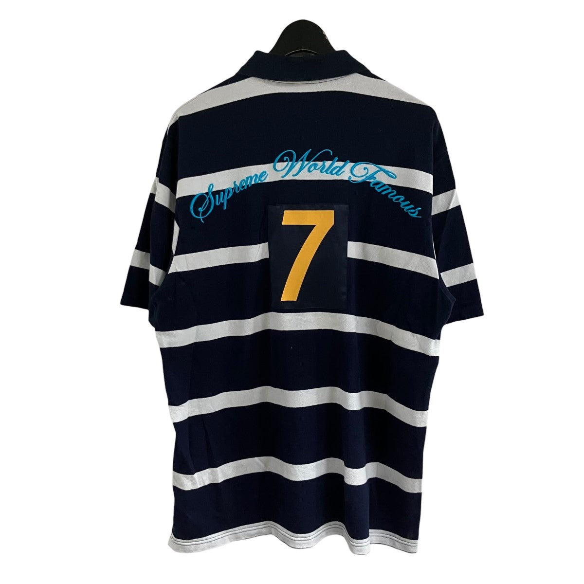 Supreme(シュプリーム) ネイビーストライプポロシャツ ブラック