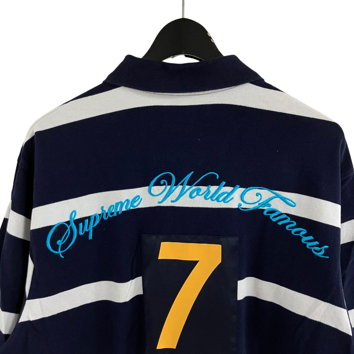 Supreme(シュプリーム) ネイビーストライプポロシャツ ブラック