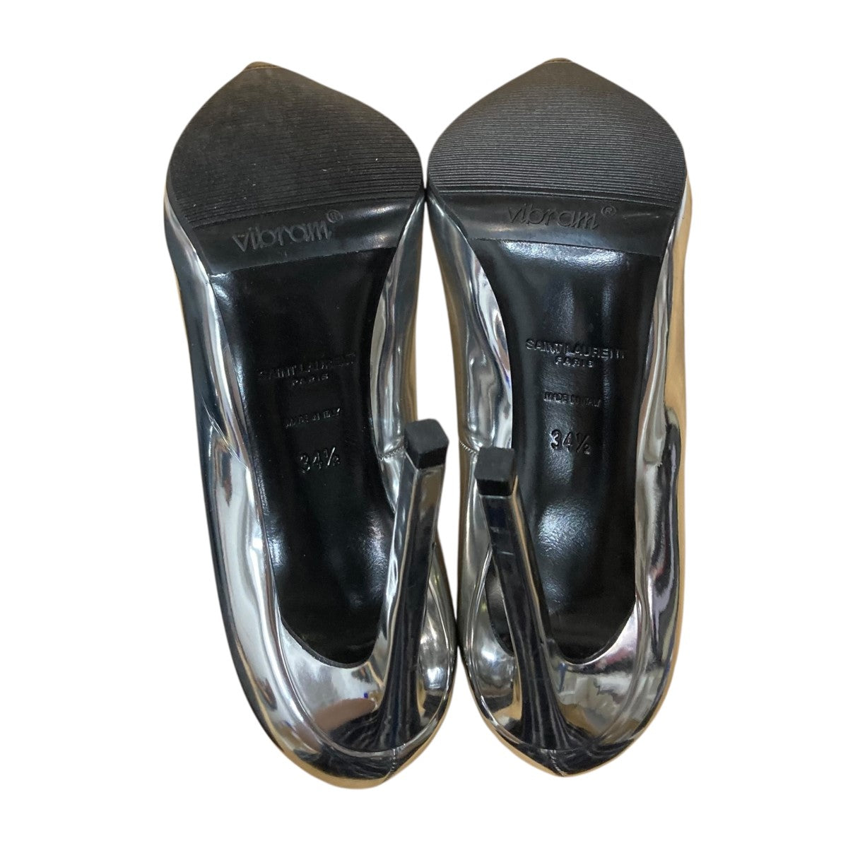 SAINT LAURENT PARIS パンプス シルバー　36.5 YSL Paris Yves Saint Laurent Classic Pumps Silver Womens