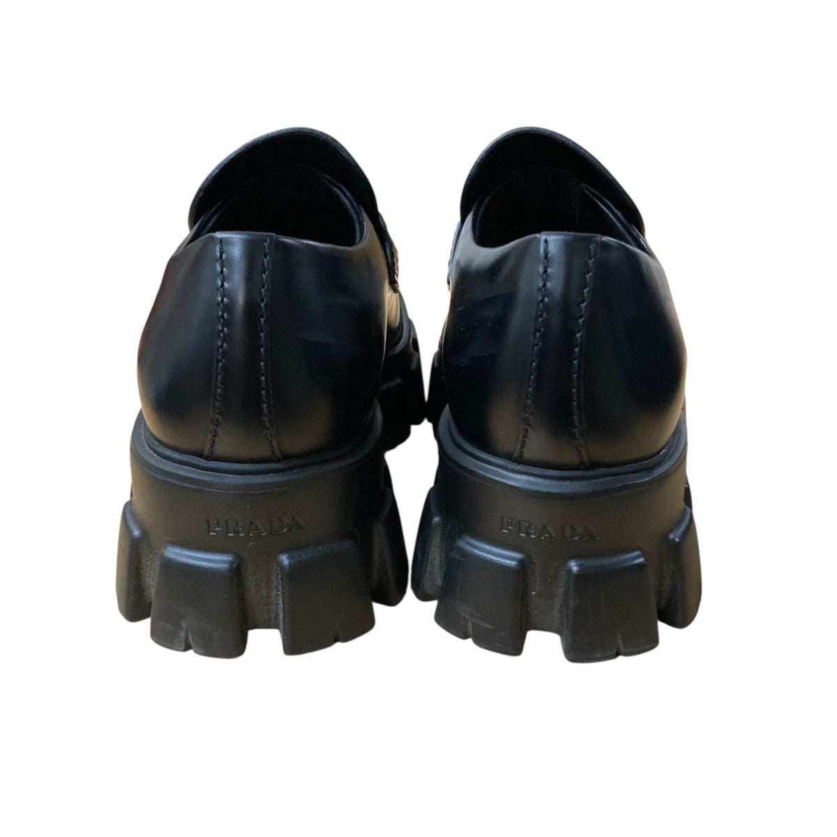 PRADA(プラダ) モノリス ブラッシュドローファー ブラック サイズ 8 1