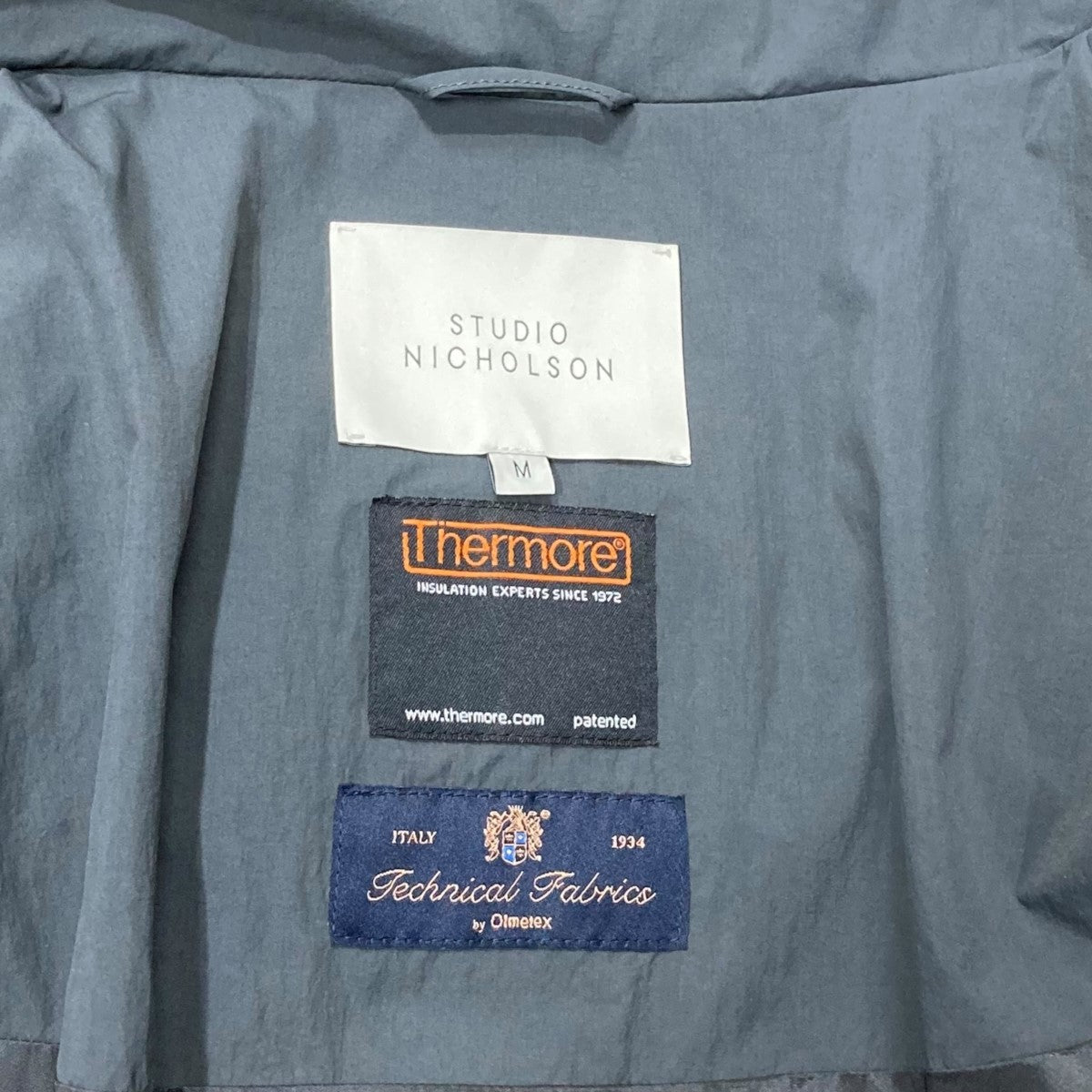 STUDIO NICHOLSON / ダウンジャケット/L/ナイロン/GRY/51-10-622003 STUDIO NICHOLSON(スタジオニコルソン) ダウンジャケット51-10-622003