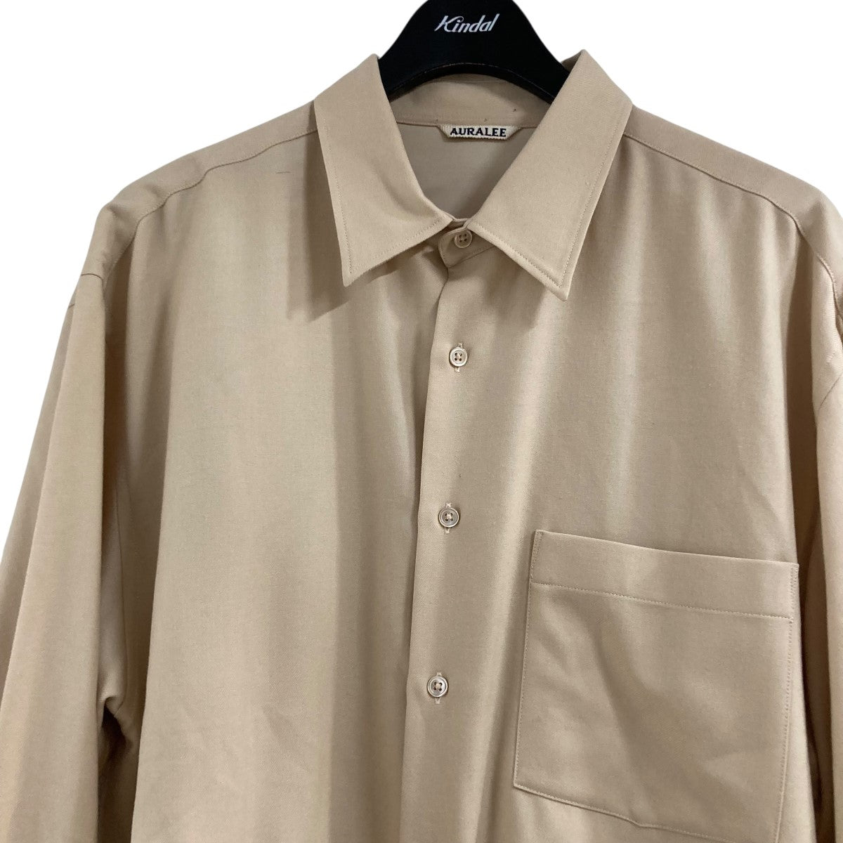 AURALEE SUPER LIGHT WOOLシャツ ベージュ サイズ3 AURALEE SUPER LIGHT WOOLシャツ ベージュ サイズ3 AURALEE SUPER