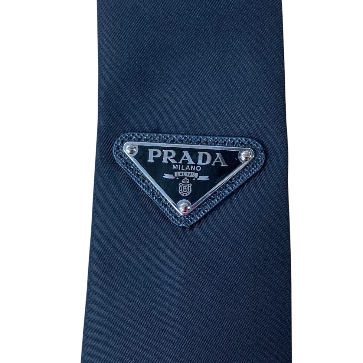 PRADA プラダ ロゴプレート プルオーバー PRADA(プラダ) ロゴプレートネクタイ ブラック サイズ -｜【公式