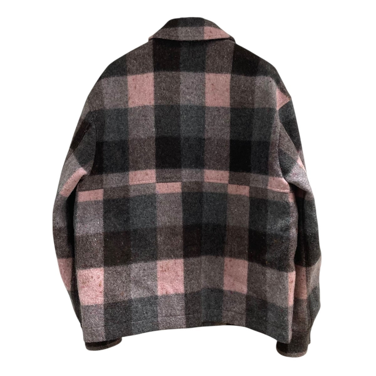 【美品】CABaN(キャバン)コットンポリエステルジャージージャケット/チェック 美品】CABaN(キャバン)コットンポリエステルジャージージャケット/チェック