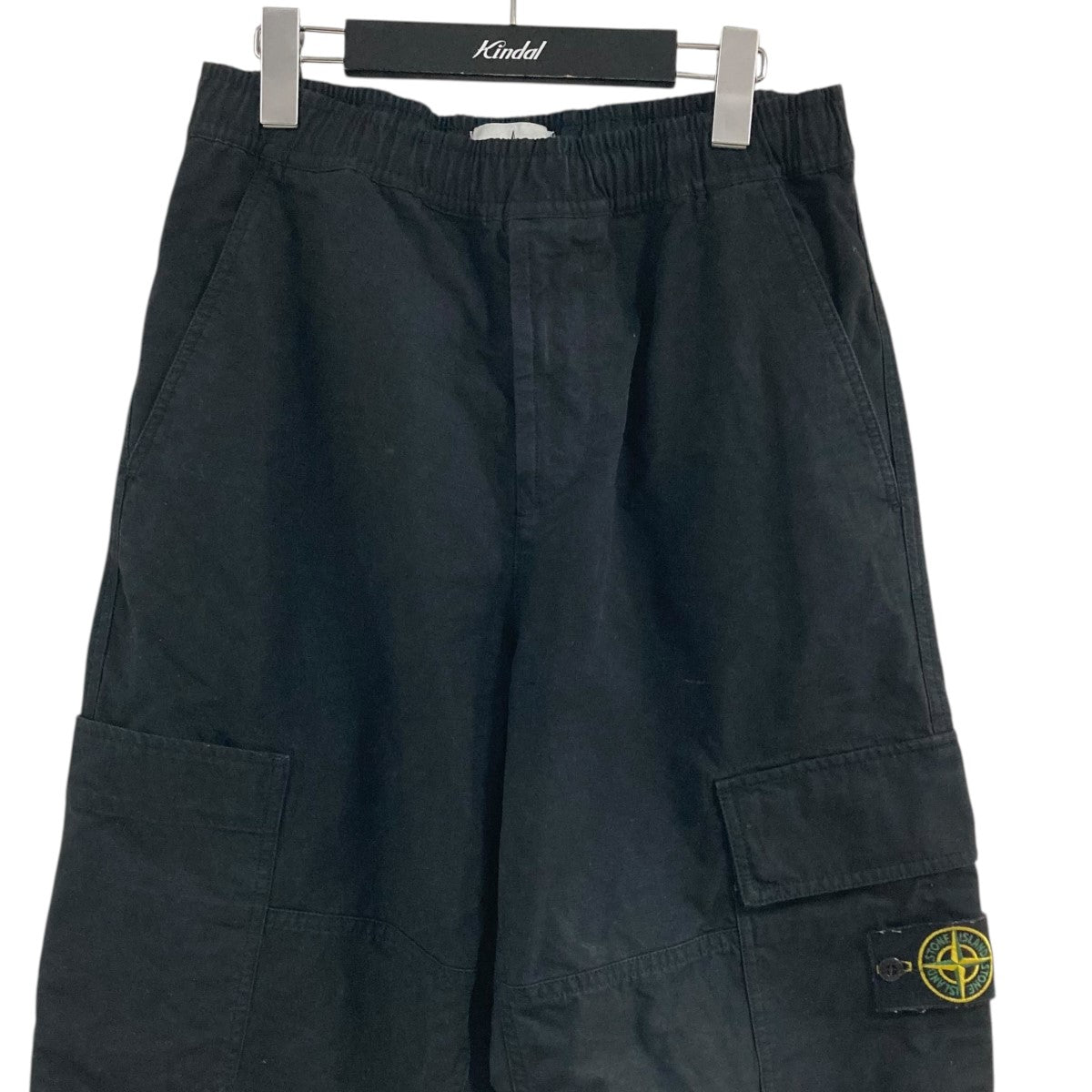 ストーンアイランド　stone  カーゴパンツ　ブラック　リブ付き STONE ISLAND ストーンアイランド カーゴパンツ 30401 ブラック