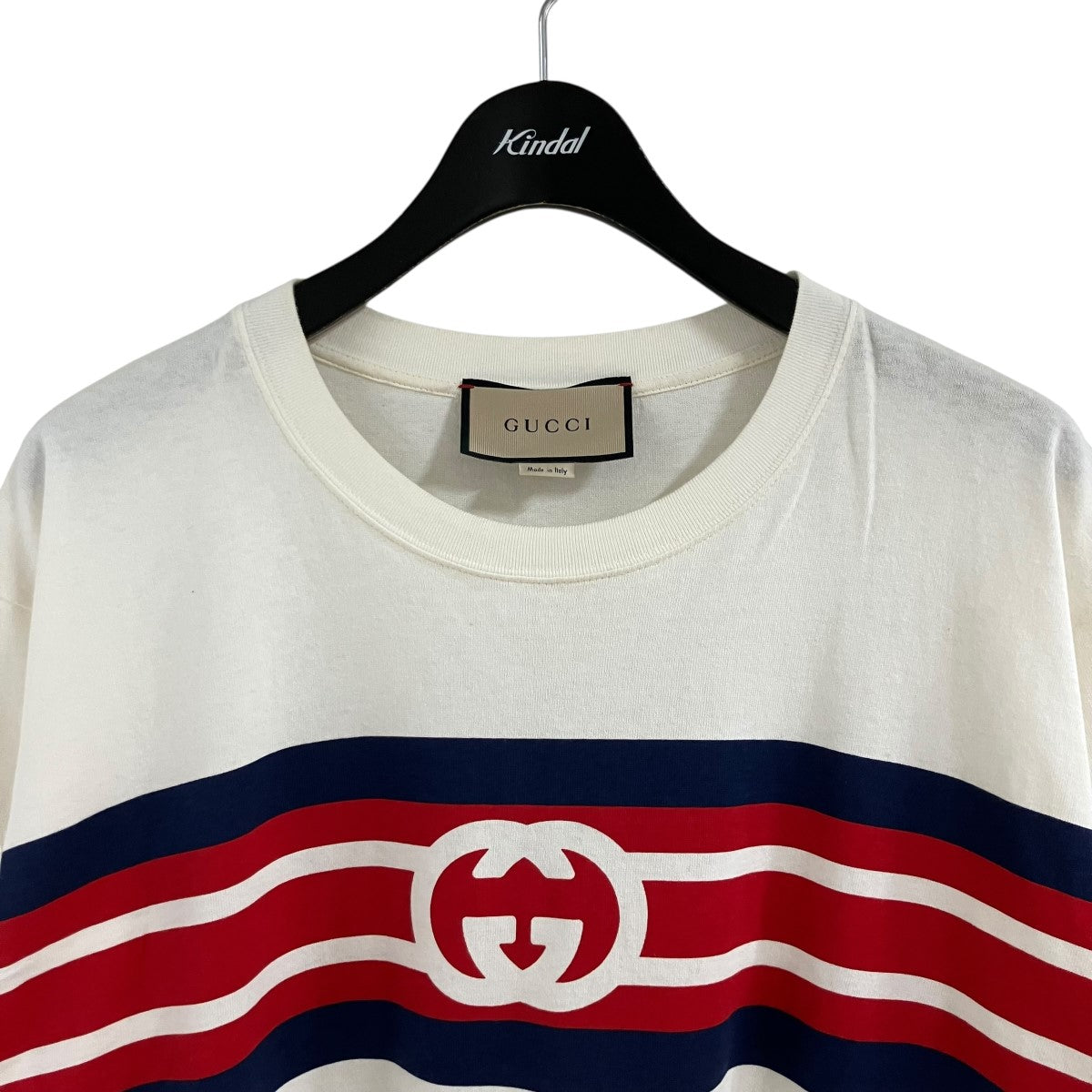 グッチ インターロッキングG カットソー・Tシャツ トップス 24新作 グッチ インターロッキングG プリント コットン Tシャツ (GUCCI