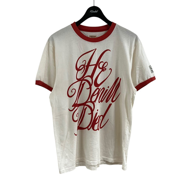 KAPITAL(キャピタル) リンガーTシャツ ホワイト×レッド サイズ 3