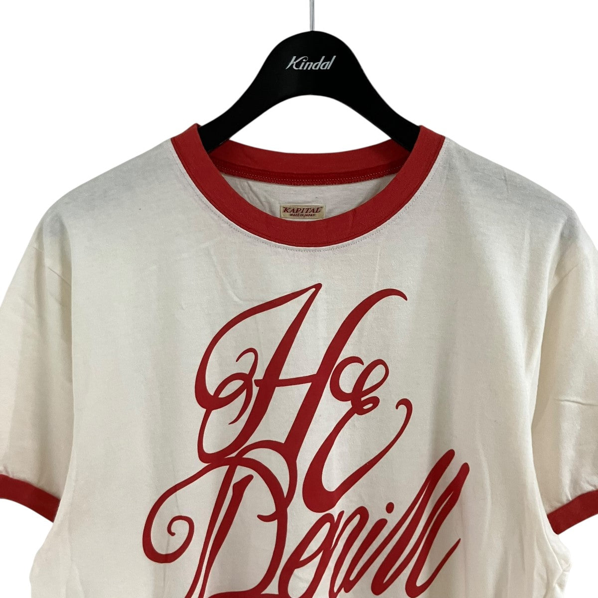 KAPITAL(キャピタル) リンガーTシャツ ホワイト×レッド サイズ 3
